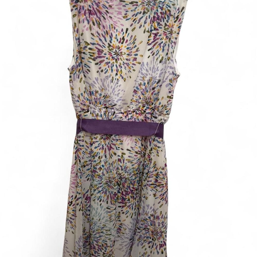 Lane Bryant Women's Purple Pastel Multicolor w/ Bow Party Cottagecore Dress - Picture 5 of 6